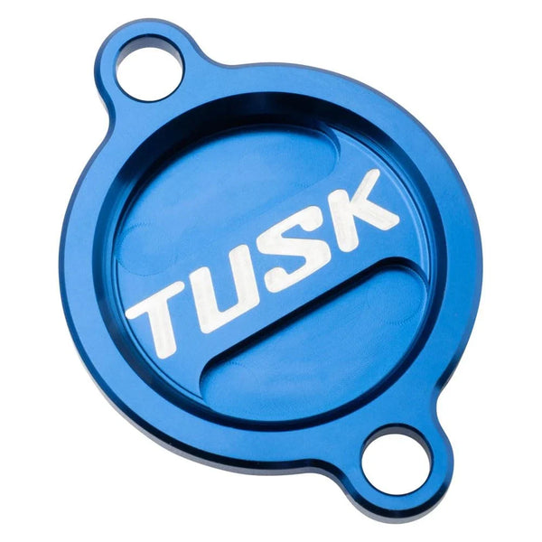Tusk Aluminum Oil Filter Cover Blue For Husqvarna FC 350 2014-2023