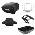 Matte King Trunk Backrest Rack Mount Fit For Harley Cvo Road Street Glide 14-26