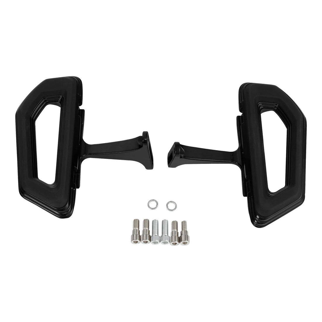 Black Rear Passenger Footboard Floorboard Fit For Harley Road Street Glide 93-25