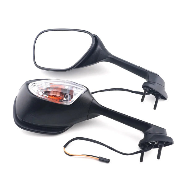 Foldable Rearview Mirrors & Turn Signals Light For Suzuki GSXR600/750 2011-2024