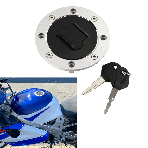 Fuel Gas Tank Cap Cover Key Fit For Suzuki GSXR600 1997-03 Bandit GSF1200 01-04