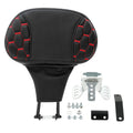 Black Red Driver Rider Backrest Fit For Harley Touring Road Street Glide 09-23
