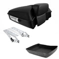 Matte Black Chopped Trunk Backrest Mount Fit For Harley Road King Touring 14-26