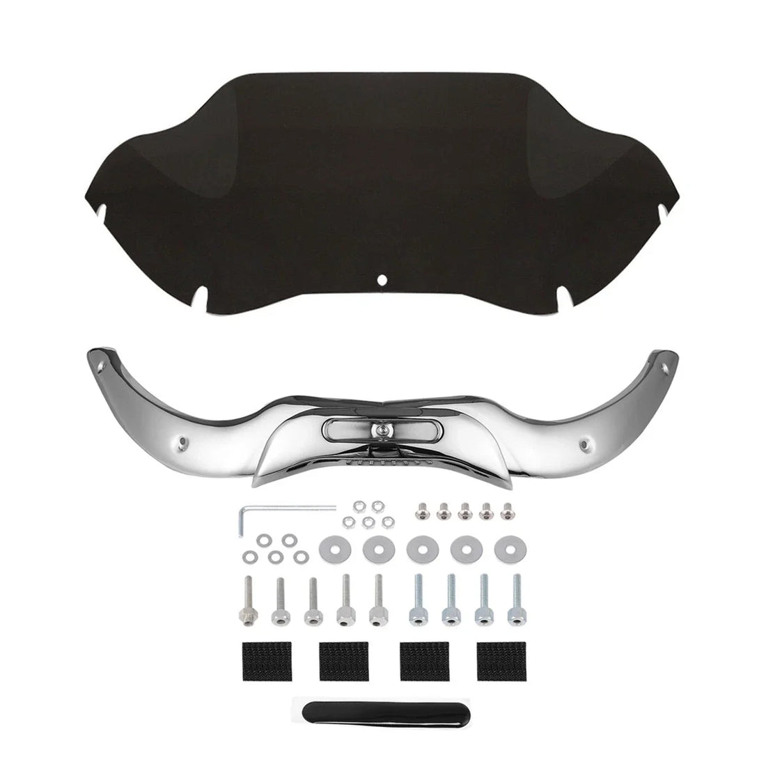 9.5'' Windshield Windscreen & Chrome Trims Fit For Harley Road Glide 2004-2013