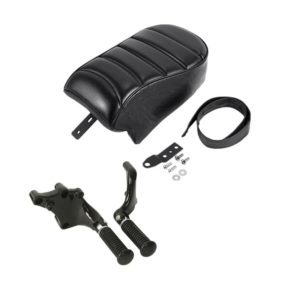 Rear Passenger Seat W/ Pegs Fit For Harley Sportster Iron 883 XL883N 16-22 Black