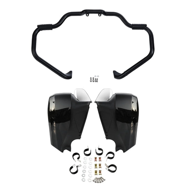 Mustache Engine Guard Bar Lower Vented Fairings Fit For Indian Chieftain 14-2018