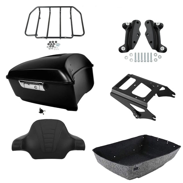 Matte King Trunk Luggage Pad Rack Mount Docking Fit For Harley Touring 2009-2013