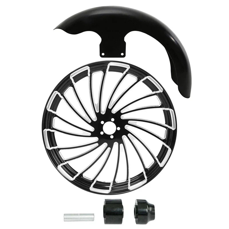 21" Front Fender Wheel Rim Single Disc Hub Fit For Harley Road Glide Flhx 08-24