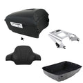 Matte Black King Trunk Backrest Mount Rack Fit For Harley Electra Glide 09-13 US