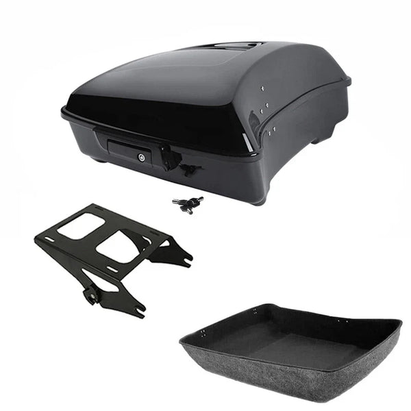 Black Chopped Trunk Mount Fit For Harley Touring Cvo Road Street Glide 2014-2026