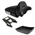 Matte Chopped Trunk Backrest Pad Rack Fit For Harley Touring Road Glide 2014-26