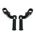 Black Highway Bar Footpeg Pegs 1-1/4'' Short Angled Mount Fit For Harley Touring