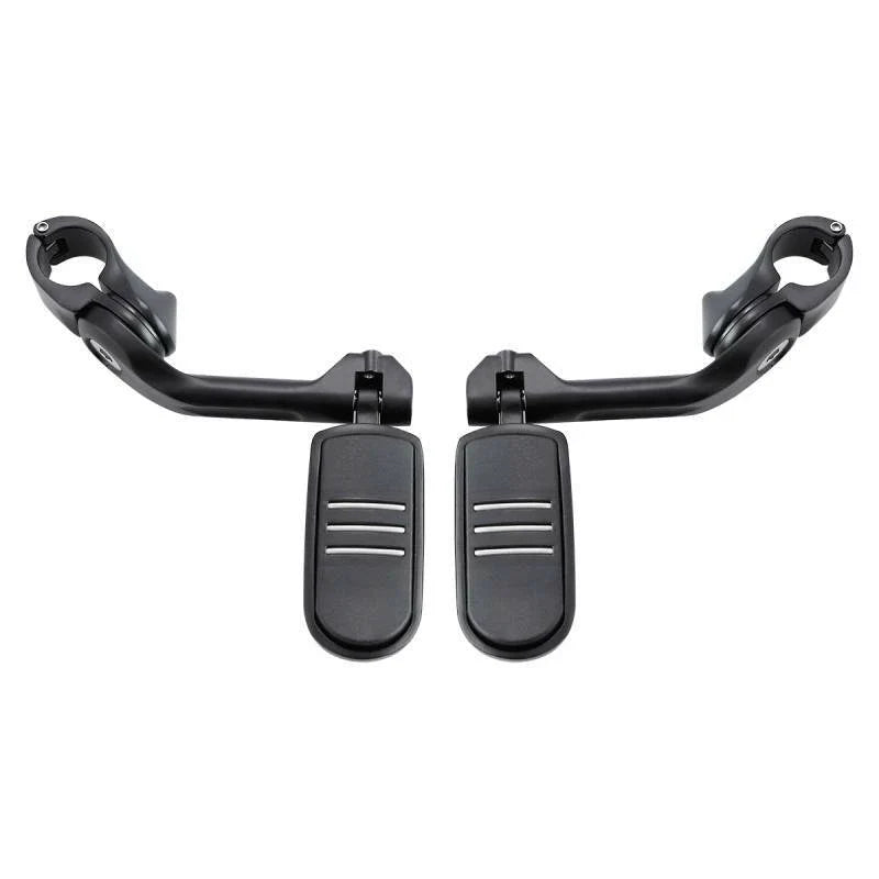 1 1/4'' Long Angled Highway Engine Guard Footpegs Foot Pegs Mount Fit For Harley