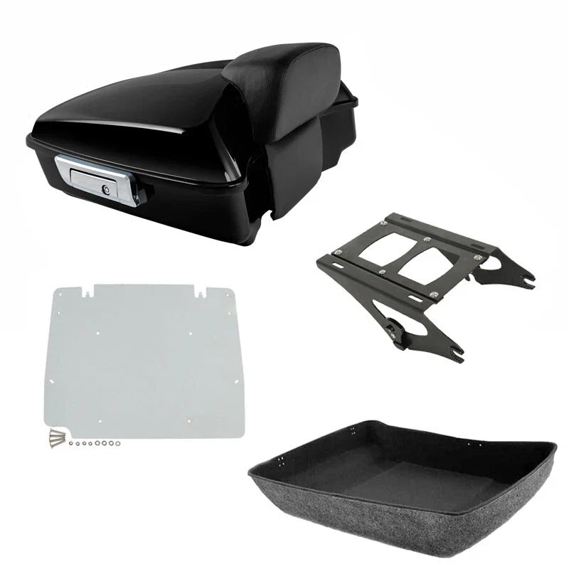 Chopped Trunk Backrest Mount Plate Fit For Harley Touring Street Glide 2014-Up