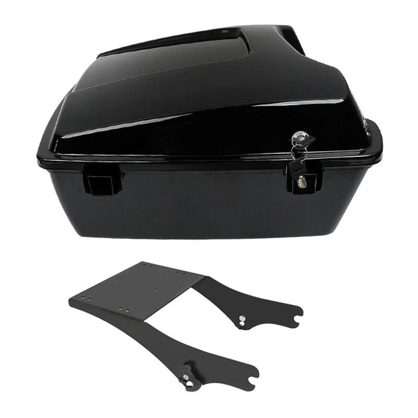 Black Chopped Trunk Latch Mounting Rack Fit For Harley Touring 97-08 07 Touring