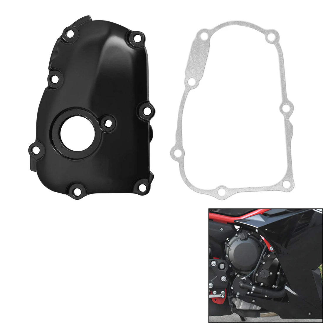 Right Engine Oil Pump Cover Crankcase Fits For Yamaha FZ6R FZ-6R 2009-2017 Black