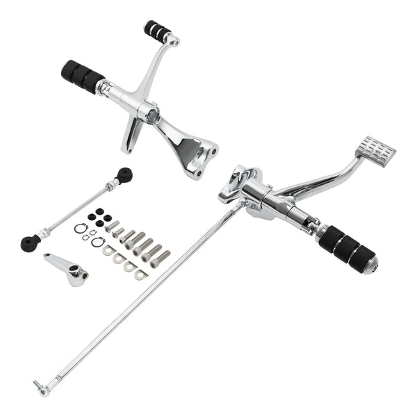 Chrome Forward Control Pegs Lever Linkage Fit For Harley Sportster XL 2004-2013