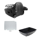 King Trunk Rack Backrest Pad Plate Fit For Harley Electra Road Glide 14-26 Black
