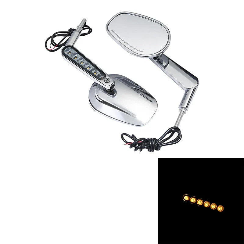 Rear View Mirrors LED Turn Signals Fit For Harley V-Rod Vrod Vrscf 2009-2017