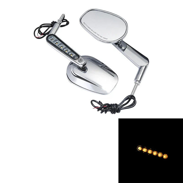 Rear View Mirrors LED Turn Signals Fit For Harley V-Rod Vrod Vrscf 2009-2017