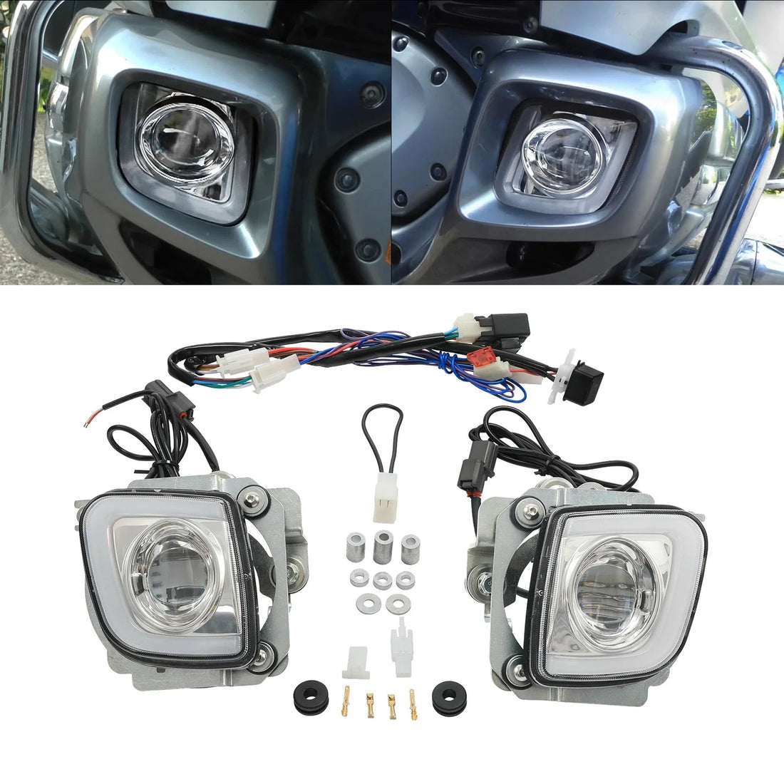 Rectangular LED Fog Light Kit Fit For Honda Goldwing 1800 GL1800 2012-2017 15 16