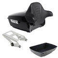 King Trunk Backrest Chrome Mount Rack Fit For Harley Touring Street Glide 14-26