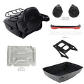 King Trunk Backrest Mount Rack Light Speaker Plate Fit For Harley Touring '14-26