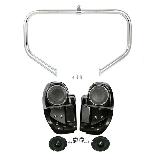 Lower Vented Fairings 6.5" Speaker & Engine Bar Fit For Harley Road King 2014-24