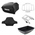 Matte Black King Trunk Luggage Pad Rack 2-Up Mount Fit For Harley Touring 14-26