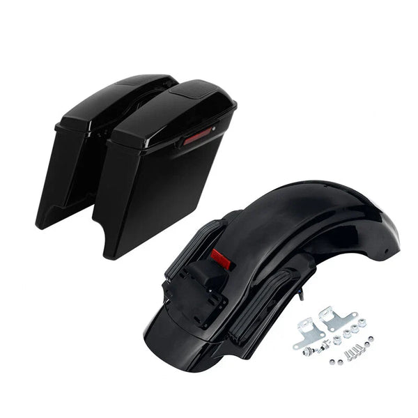 Black Saddlebag 6x9" Speaker Lid Rear Fender Fit For Harley Street Glide 2014-23