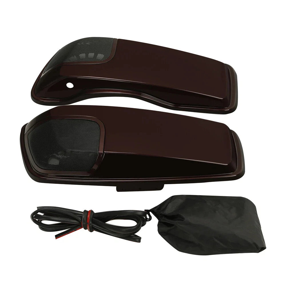 Hard Saddlebag Lids Speaker Grill Fit For Harley Road Glide 14-24 Twisted Cherry