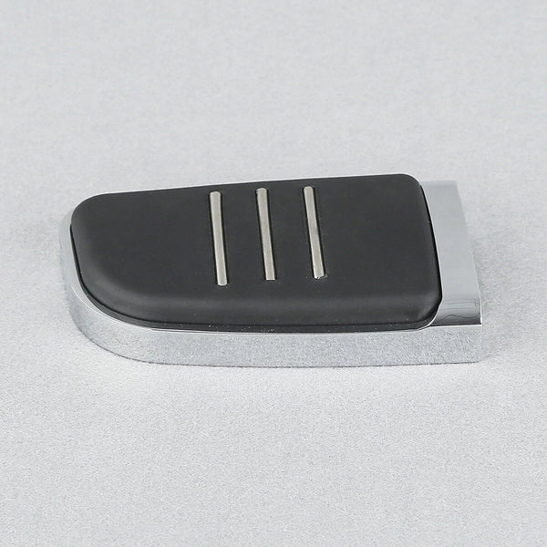 Chrome Rubber Brake Pedal Fit For Harley Touring Road King 1980-2025