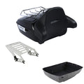 King Trunk Backrest Rack Two Up Mount Fit For Harley Touring Road Glide 14-26 25