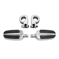 Motorcycle 1-1/4" Highway Foot Pegs + Clamps Fit For Harley Touring