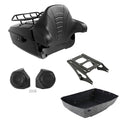 King Trunk Rack Backrest Speakers Mount Fit For Harley Cvo Street Glide 2014-26