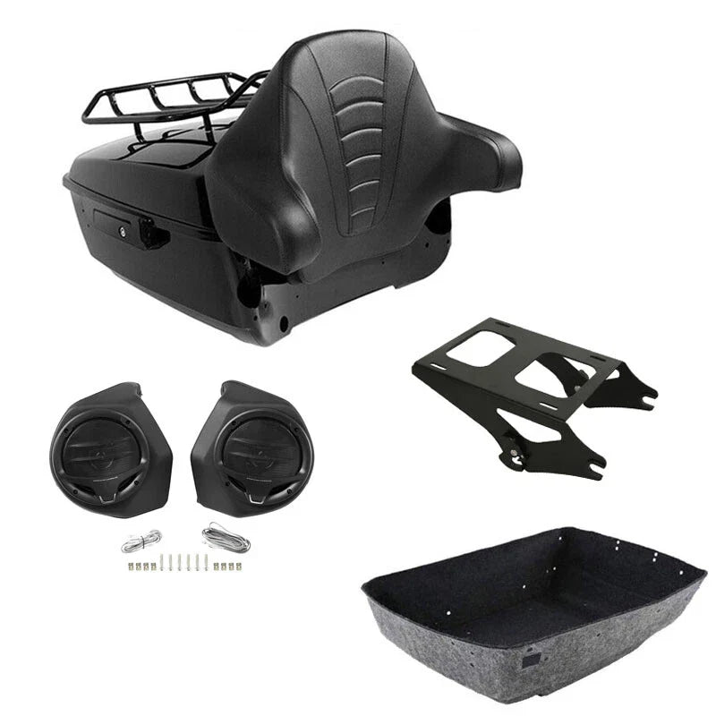 King Trunk Rack Pad Speakers Mount Fit For Harley Street Road Glide 2014-2026 25