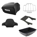 Matte King Trunk Luggage Backrest Two-Up Mount Rack Fit For Harley Touring 97-08