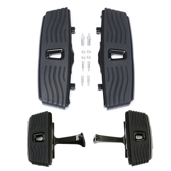 Black Driver Passenger Floorboard Fit For Harley Cvo Street Road Glide 23-25 24