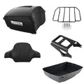 Matte Black King Trunk Backrest Rack Mount Fit For Harley Street Glide 09-2013