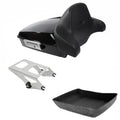 Chopped Trunk Luggage Backrest Chrome Mount Rack Fit For Harley Touring 2014-26