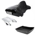 Chopped Trunk Backrest Chrome Mount Fit For Harley Touring Street Glide 2014-26