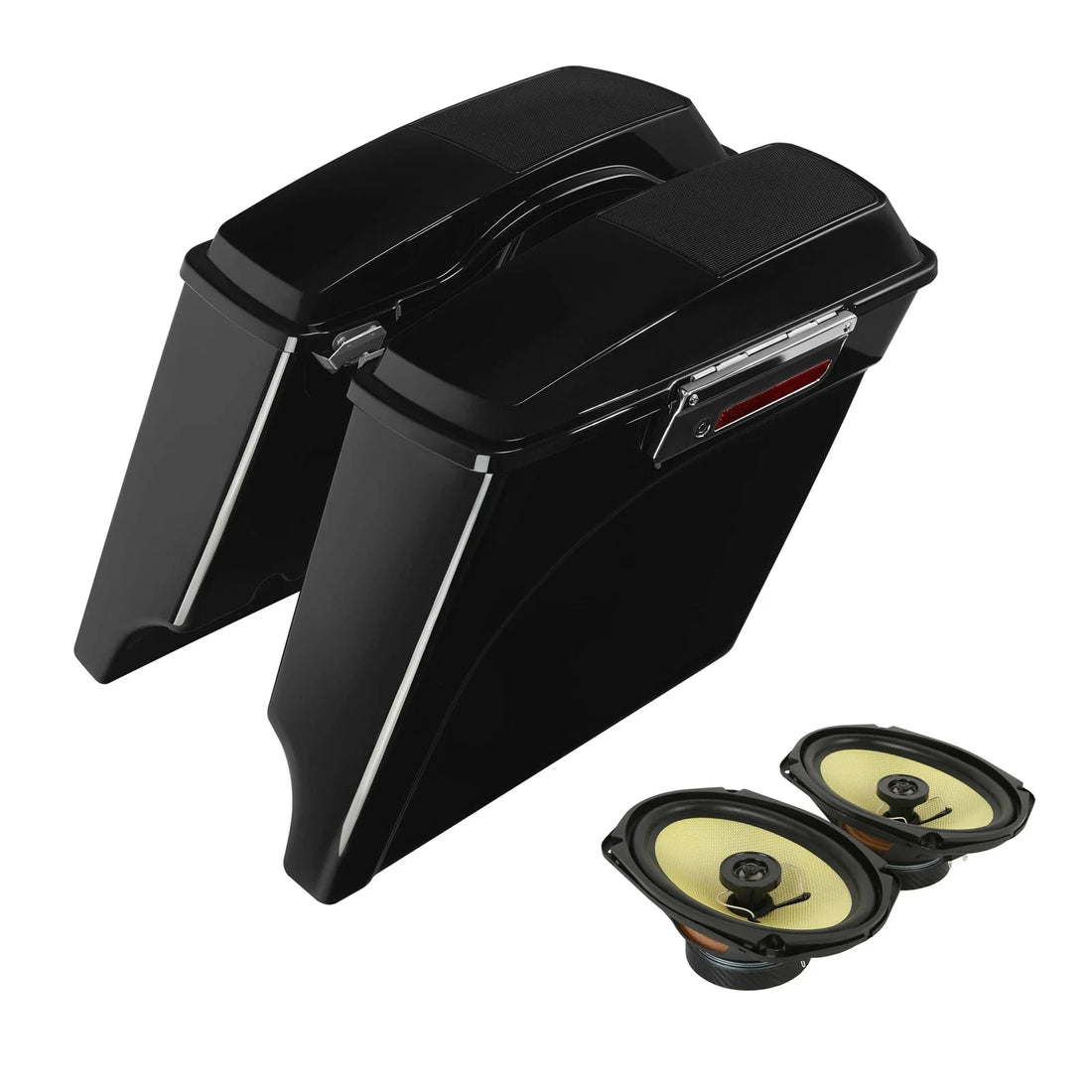5" Stretched Hard Saddlebag 6X9" Speakers Fit For Harley Touring Road King 93-13