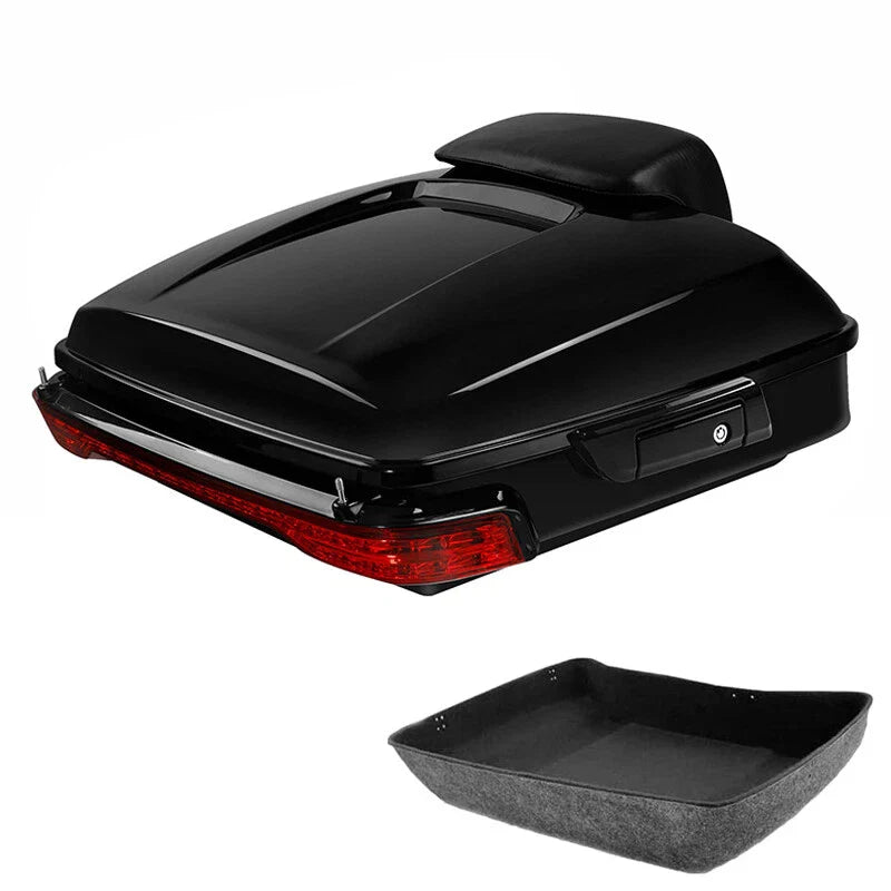 Chopped Trunk Backrest LED Tail Light Fit For Harley Electra Street Glide 14-26