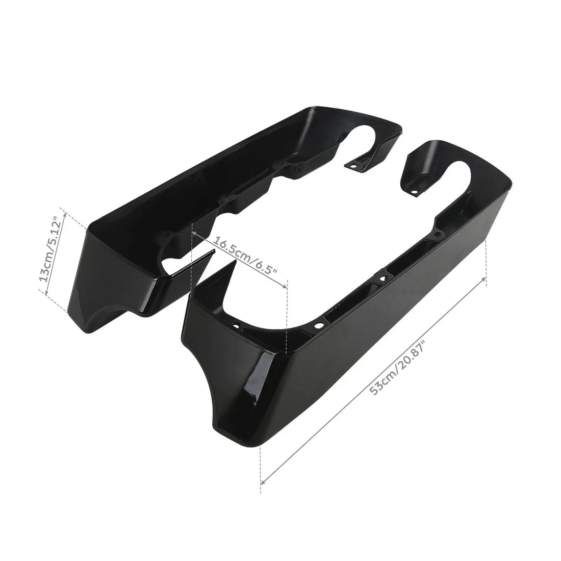 4" Black Saddlebag Extensions Fit For Harley Touring Street Road Glide 2014-2024