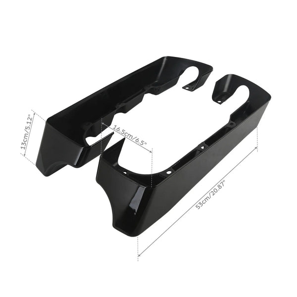 4" Black Saddlebag Extensions Fit For Harley Touring Street Road Glide 2014-2024