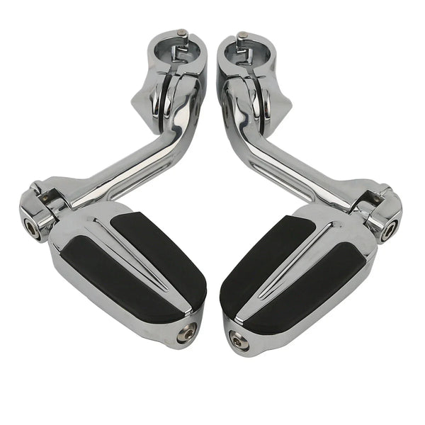 Highway Bar Footpegs Peg Long Angled Mount Fit For Harley Touring Softail Dyna