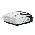 Chopped Trunk Fit For Harley Touring 14-Up White Amethyst Black Licorice Flames