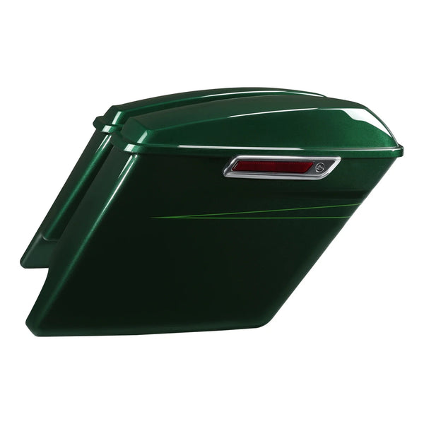 5" Stretched Saddlebags Fit For Harley Touring Road Glide 14-23 Deep Jade Pearl