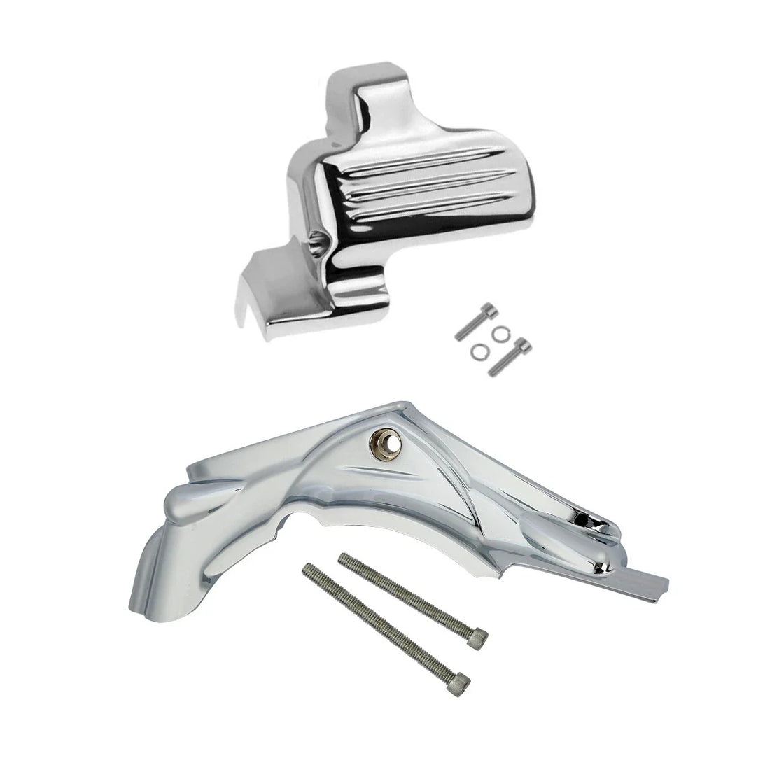 Chrome Cylinder Base Side Cover & Starter Cover Fit For Harley Touring 2007-2016