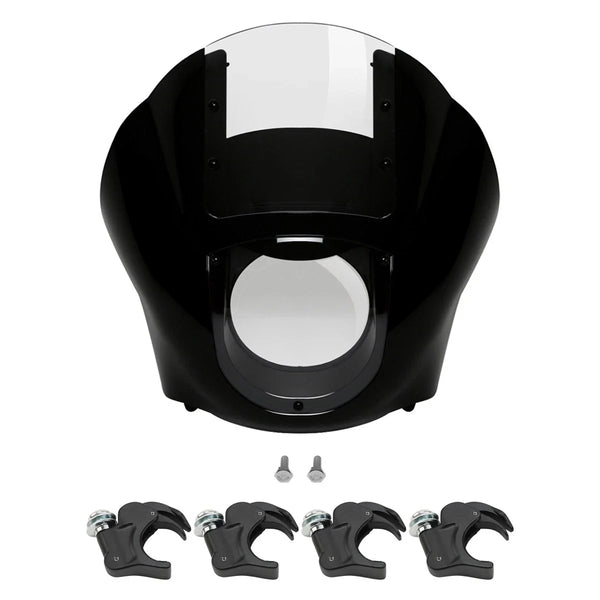Quarter Front Headlight Fairing Windshield 39mm Fork Clamps Fit For Harley Dyna
